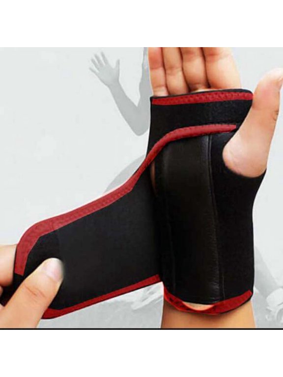 Wrist Brace - Carpal Tunnel Hand Compression Support Wrap for Men, Women, Tendinitis, Bowling, Sports Injuries Pain Relief - Removable Splint - Universal Ergonomic Fit