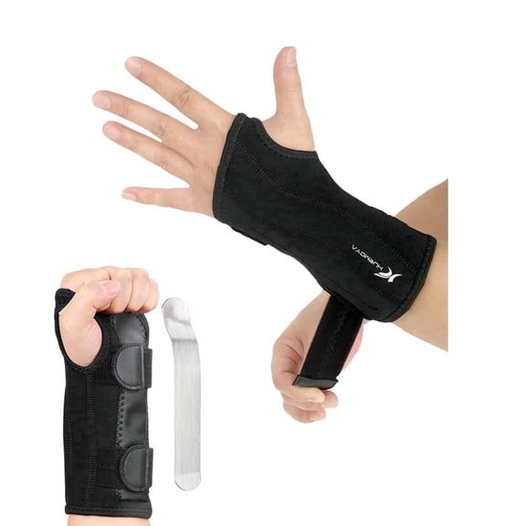 Hurmoya Adjustable Wrist Brace Carpal Tunnel, Left Hand, Large