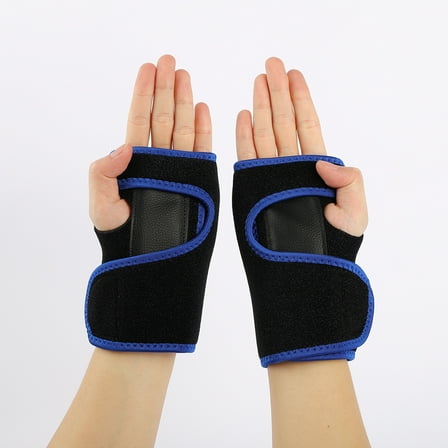 Wrist Brace for Carpal Tunnel Relief Night Support with Soft Pad, Hand Brace  for Women Men Work, Adjustable Wrist Splint Fit Left Right Hand for Arthritis, Tendonitis, Right and Left Hand Blue
