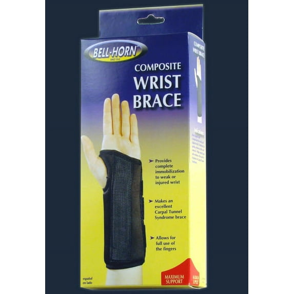 Composite Wrist Brace in Black size: Large, Wrist: Left