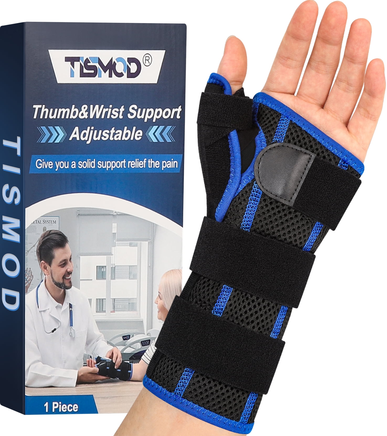 Wrist Brace with Thumb Spica Splint Adjustable Thumb Wrist Support