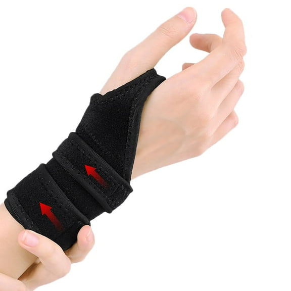 Wrist Brace Wrap, Wrist Support Brace with 2 Adjustable Compression Strap for Tendonitis, Arthritis, Carpal Tunnel Pain Relief, Comfortable Wrist Guard Stabilizers for Women Men Fitness-Right Hand