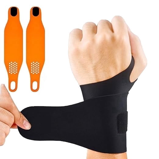 Wrist Brace,Wrist Support for Carpal Tunnel Pain Relief,Ulnar Brace Ultra-Thin Elastic for Tear,Wrist wraps Repetitive Wrist Use Injury,Fits Both WristsOne SizeBlack