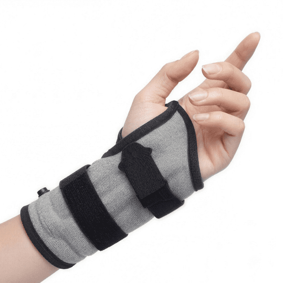 Wrist Brace with Adjustable Bionic Air Cell, Orthopedic Wrist Splint for Sprains and Carpal Tunnel, Dual Compression Strap Hand Stabilizer