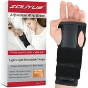 Wrist Brace with Removable Metal Wrist Splint for Carpal Tunnel Night Support,Right & Left Hand,S