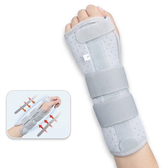 Wrist Brace with Removable Splint Breathable Compression Wrist Support ...