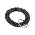 thumbnail image 1 of Wrist Coil Plus Key Ring Plastic, Black, 6/Pack, 1 of 5