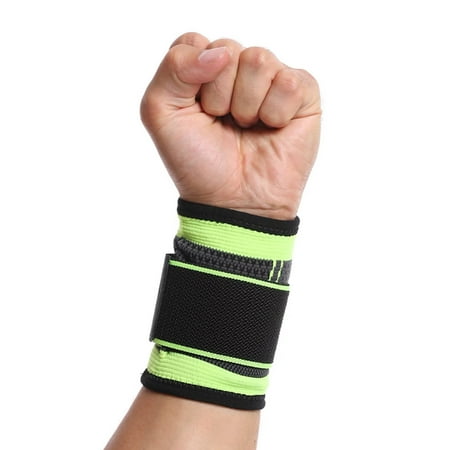Wrist Compression Strap, Wrist Support for Fitnesss, Weightlifting Pain Relief Adjustable, 2Pack