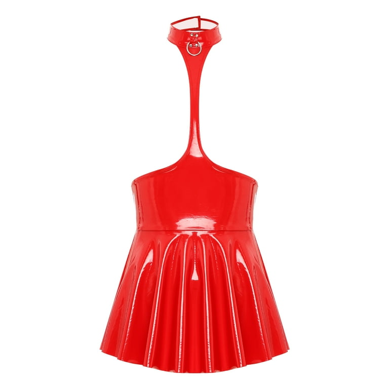 Pvc halter dress shop