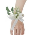 thumbnail image 1 of Wrist Corsage Bracelet Decoration Ribbon Rose Boutonniere Wristband Hand Flowers for Bridesmaid, Anniversary, Event, Ceremony, Party, 1 of 3