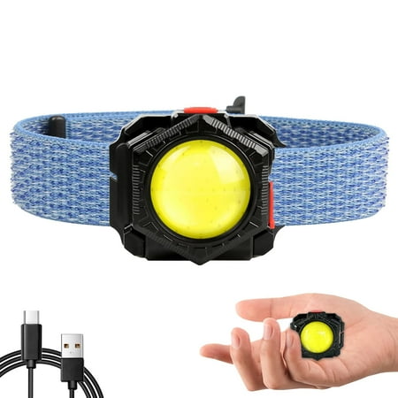 Genwiss Rechargeable Compact Wrist Flashlight with Adjustable 90° Tilt for Night Walking, Running, Hiking, Camping