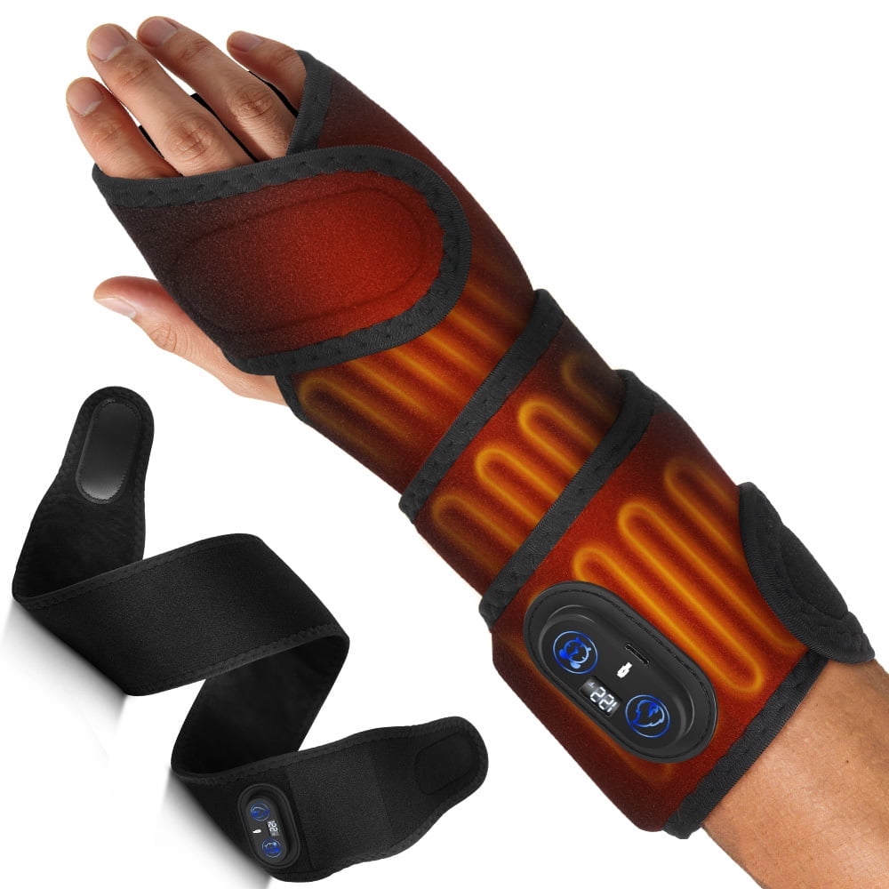 Wrist Heated Wrap for Calf Knee Neck, Cordless Arm Heating Pad, Body Heated Band for Multi-joint with 3 Heating & Timing Modes, 4000mAh Battery Rechargeable for Muscle Relaxation, 39.4 * 3.7in