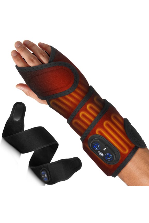 Wrist Heated Wrap for Calf Knee Neck, Cordless Arm Heating Pad, Body Heated Band for Multi-joint with 3 Heating & Timing Modes, 4000mAh Battery Rechargeable for Muscle Relaxation, 39.4 * 3.7in