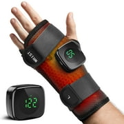Wrist Heating Pad, Cordless Hand Wrap Brace, 3 Heat Levels, Heated Wrist Brace,Hand Heating Pad for Support, Left Hand,Gray
