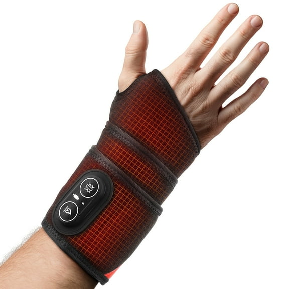 Flaremore Wrist Heating Pad, Electric Hand Heating Pad with 3 Heat & 3 Timer Settings, 4 in 1 Heated Wrist Wrap for Wrist Knee, Ankle, Neck, Heating Wrist Wrap Brace