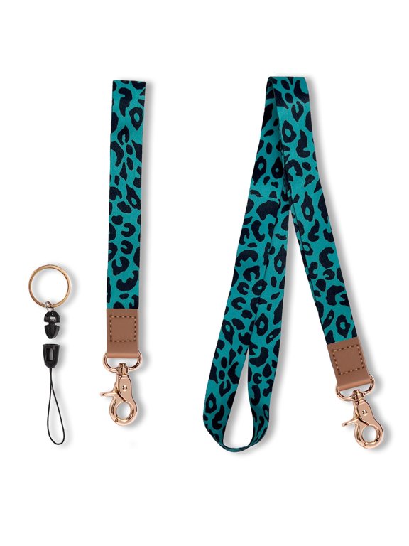 Wrist Lanyard Strap for Keys, Neck Lanyard for ID Badge, Wristlet Keychain with Key Ring for Teacher, Women, Men