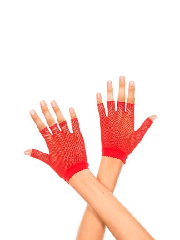 Wrist Length Fishnet Gloves