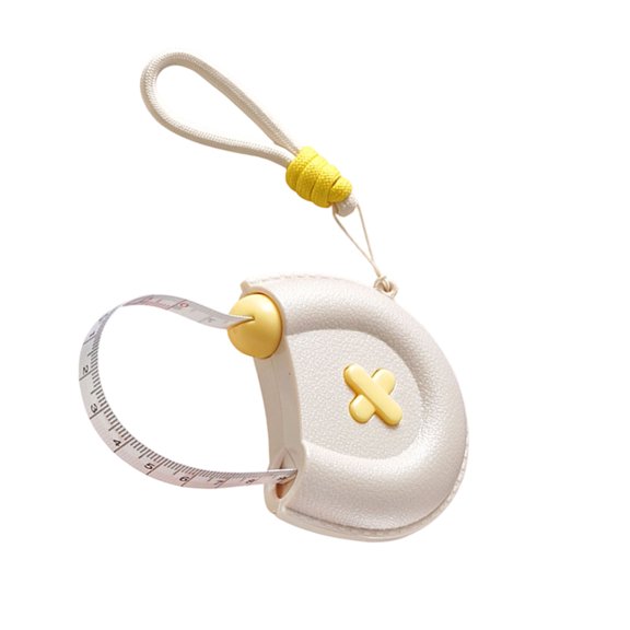 Wrist Loop Measuring Tape for Personal Sizing, Retracting Flexible Ruler with Easy Grip Case, Sewing Room Dorm Storage