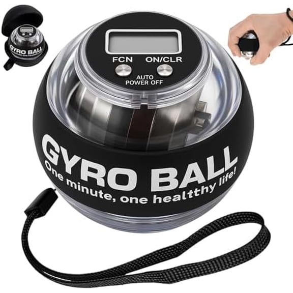 Wrist Power Gyro Ball with Counter, Curaball Torque Ball Hand Exerciser for Grip Strength Arm Trainer Chest Workout Equipment, Portable Resistance Trainer$$Sport & Recreation Other