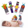 thumbnail image 1 of Wrist Rattles Baby Socks Baby Toys Set Soft Sensory Toys for Babies Cartoon Animal Rattles Sock Early Development Toy Baby Shower Birth Gift for Newborn Infant Baby Boy Girl 0 to 3 Years Old, 1 of 6