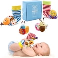 thumbnail image 1 of Wrist Rattles Foot Finder Rattle Sock Baby Rattle Toy, Arm Hand Bracelet Rattle, Feet Leg Ankle Socks, Birthday Holiday Birth Present for Newborn Boy Girl, 1 of 14