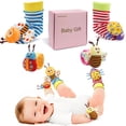 thumbnail image 1 of Wrist Rattles Foot Finder Rattle Sock Baby Rattle Toy, Arm Hand Bracelet Rattle, Feet Leg Ankle Socks, Birthday Holiday Birth Present for Newborn Boy Girl, 1 of 8