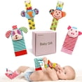 thumbnail image 1 of Wrist Rattles Foot Finder Rattle Sock Baby Rattle Toy, Arm Hand Bracelet Rattle, Feet Leg Ankle Socks, Birthday Holiday Birth Present for Newborn Boy Girl, 1 of 14