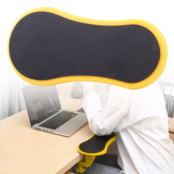 Wrist Rest Ecohintz Ergonomic Rotating Computer Arm Rest Wrist Support - Desk Extender Hand Bracket for Home Laptop & pc Use - Comfortable Anti-Fatigue Design - Adjustable, Arm Support Pad, Yellow