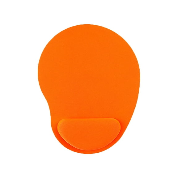 Wrist Rest Mouse Pad With Memory Foam Stepped-Wedge Design - Pain Relief, Non- Comfortable Mousepad for Office Home Computer Laptop (Orange)