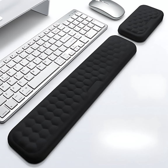 Ergonomic Memory Foam Keyboard & Mouse Wrist Rest Pad