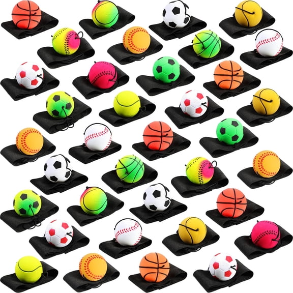 Wrist Return Ball On A String 1.85'' Rebound Sport With Elastic Strap And Basketball Baseball Soccer Tennis Wristband For Teens Adults Gifts Exercise Or Play