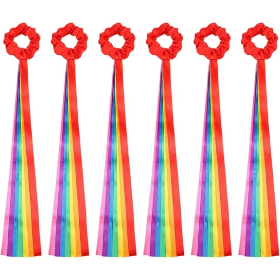 Wrist Ribbons for Children - 6 Pieces Rainbow Wrist Streamers, Multi-Colored Dance Ribbons | 19.69 Inch Dancing Streamers for Children, School Art Show, Gymnastics Training, Parties, Gatherings