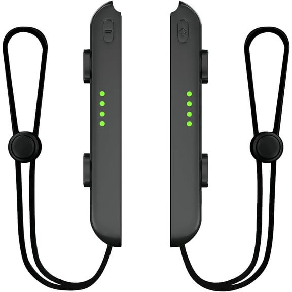 Wrist Strap 4-Pack for Nintendo Switch Joy-Con, Replacement Wrist Straps for Joy-Con Controllers, Secure Slide-Lock Design (Black, 2 Pairs)