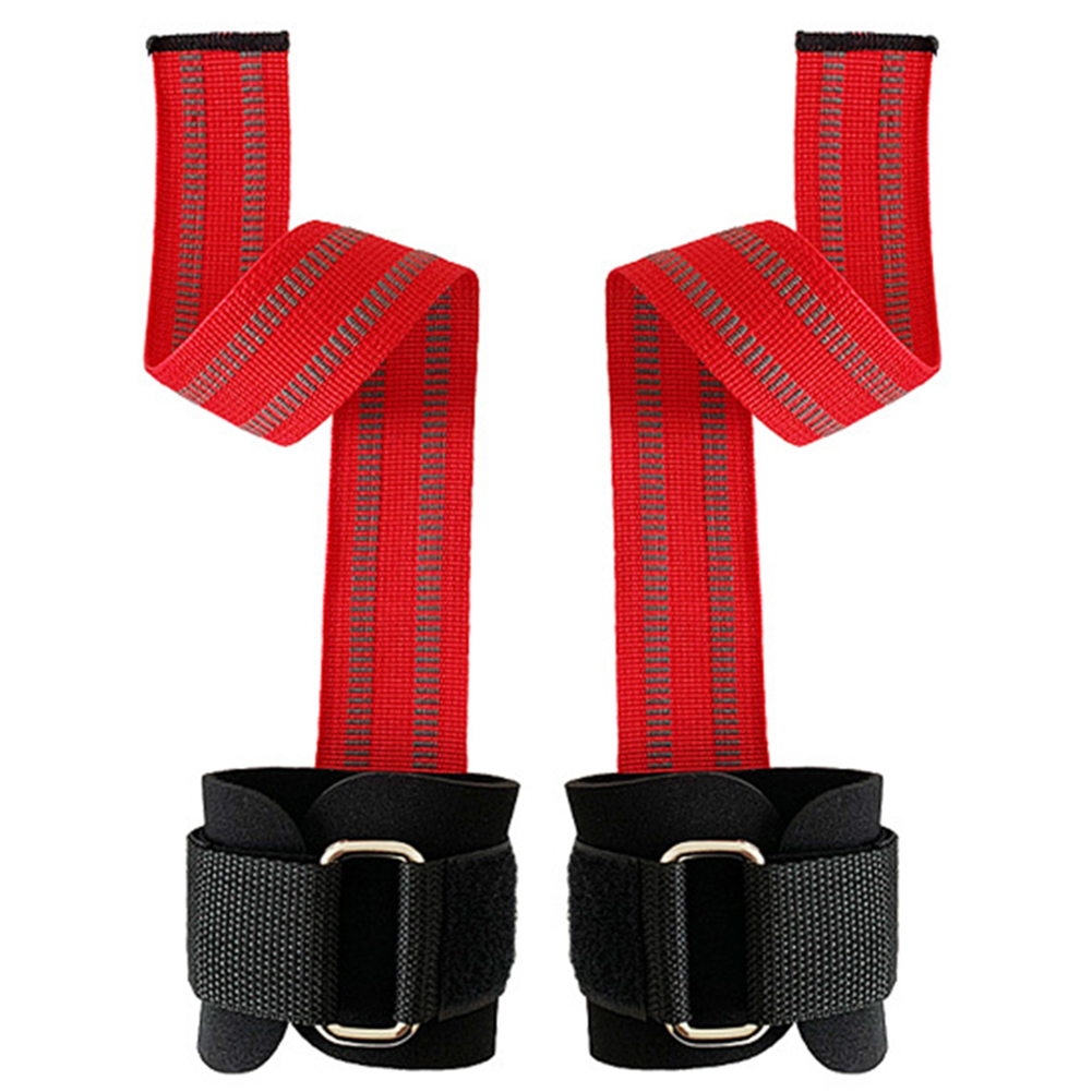 Wrist Strap Adjustable Lifting Wrist Straps for Strength Training (Red