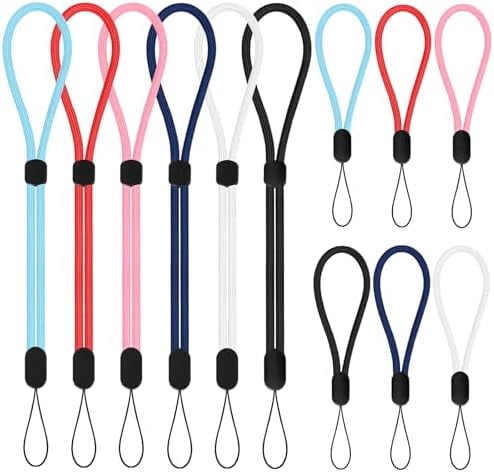 Wrist Strap Lanyard, 12 Pack Adjustable Wristlet Phone Lanyards for Keys, Cell Phone, Camera, USB Flash Drives, Flashlight, Keychain, ID Name Tag Badge(Mix Color)