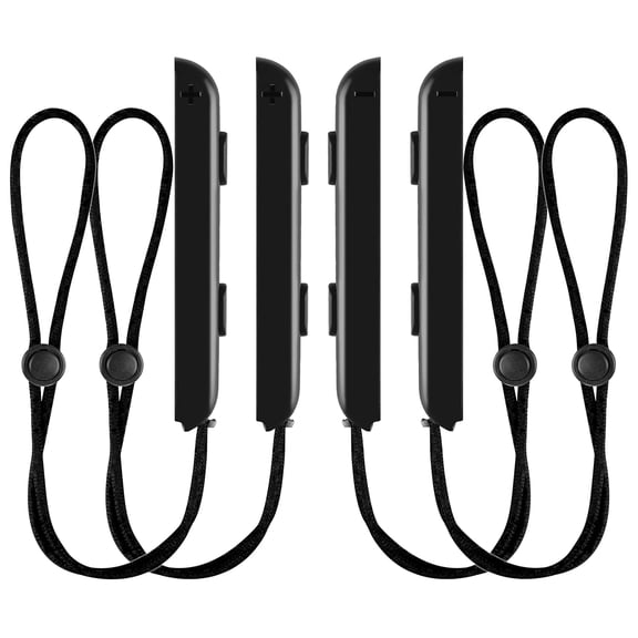 Wrist Strap for Switch Controller 4 Pack Black Compatible with Switch Joycon Replacement Accessories for Controller (4*Black)