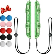 E Eyafa Nintendo Switch Joy-Con Wrist Straps - 2-Pack Transparent Green Gaming Lanyards