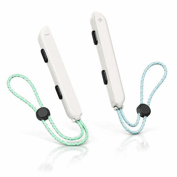 Wrist Strap for Switch Joycon – 2 Pack White Lanyard Attachments Replacement Parts Accessories with for Joy Con Controller(White)