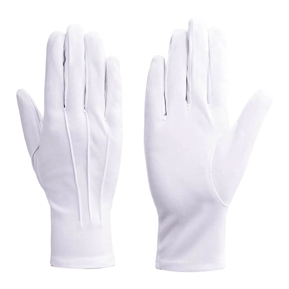 Wrist Style Formal Gloves Smooth Polyester Parade Uniform Gloves For Ushers Catering Service Driving Ceremonies Halloween Accessory And Stage Shows