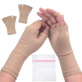 Wrist And Thumb Support, 2 Pcs Thumb Support For Arthritis, Sprain, Hand Instability, Wrist Braces Right Left Hand Compression Gloves For Women Men Breathable Guard Hand For Carpal Tunnel Beige