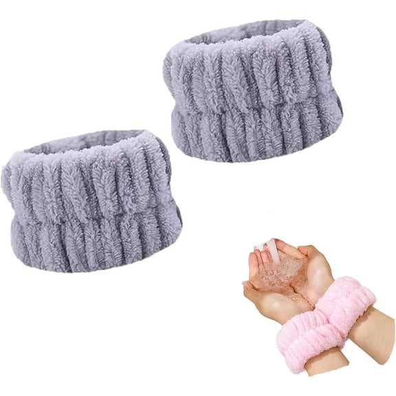 Wrist Washband, Elastic Reusable Face Wash Wristbands,Absorbent Towel Wristband, Microfiber Wrist Wash Towel Band,Spa Wrist Washband