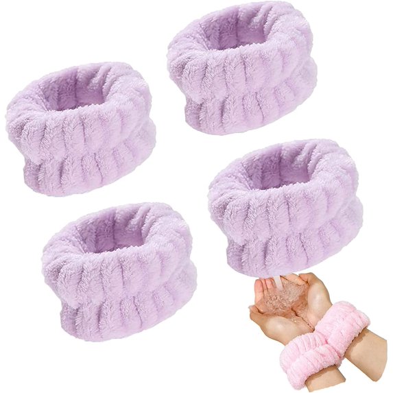 Wrist Washband, Elastic Reusable Face Wash Wristbands,Absorbent Towel Wristband, Microfiber Wrist Wash Towel Band,Spa Wrist Washband