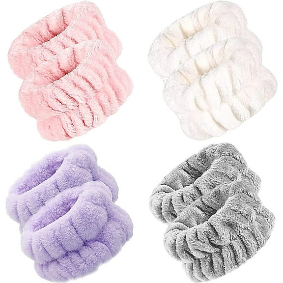 New Wrist Washband Microfiber Wrist Wash Towel Band Wristband Scrunchies for Wash Face Absorbent Wrist Sweatband for Women Headband