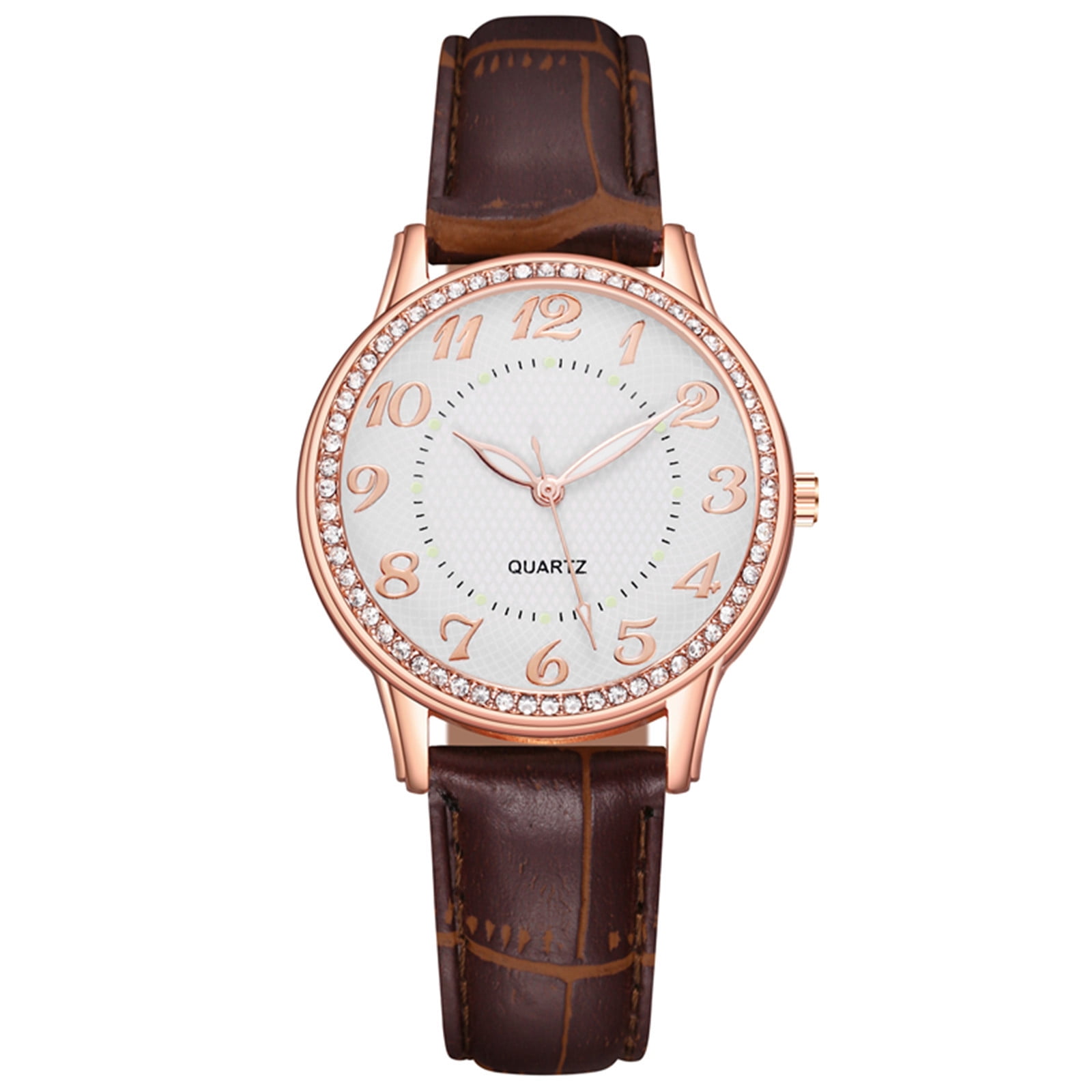 Wrist Watch Cases for Men Leather Watchband Ladies Diamond Watch
