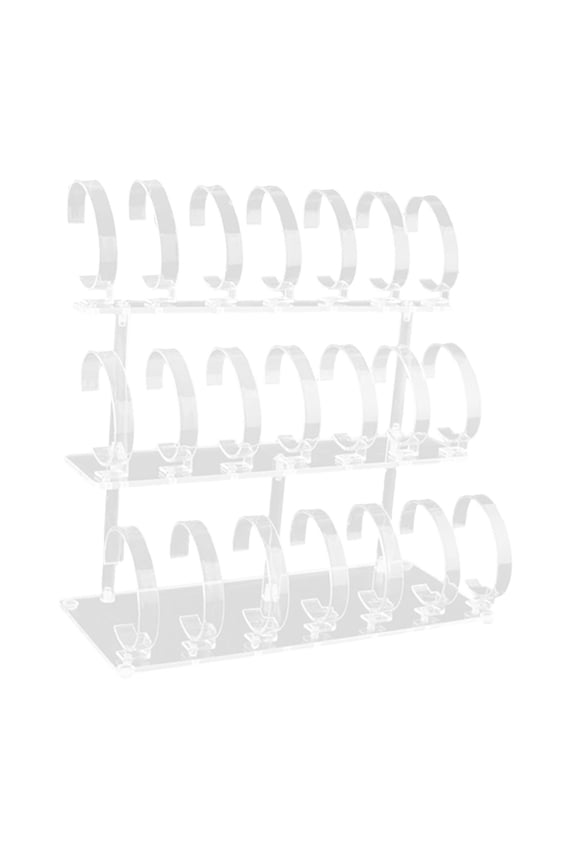 Wrist Watch Displays Rack Holder, Multi Tier Clear, Showcases General Portable Home Decor, Retail Use High Capacity Practical Show Case Stand 3 Tier