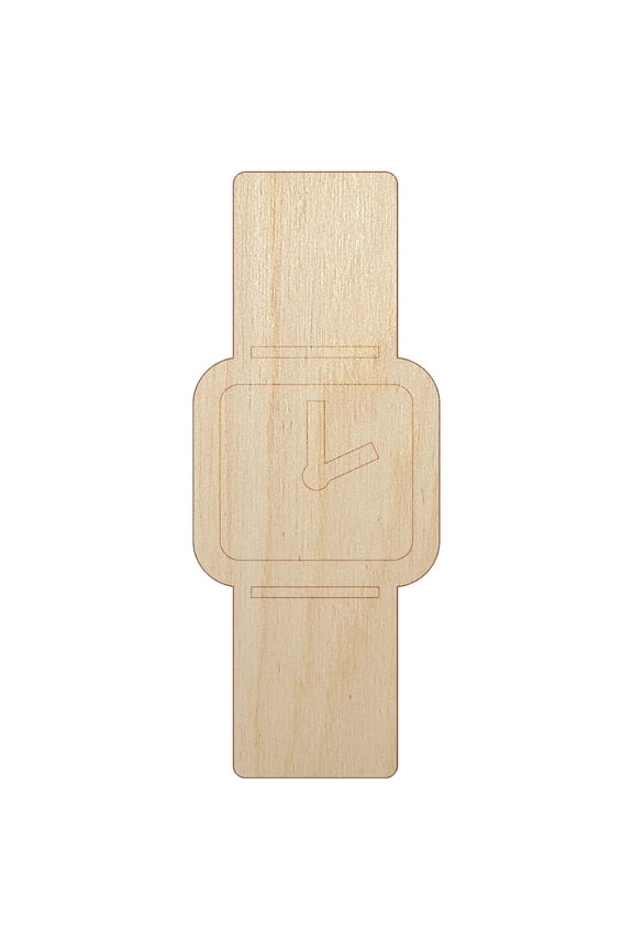 Wrist Watch Wood Shape Unfinished Piece Cutout Craft DIY Projects - 6.25 Inch Size - 1/8 Inch Thick