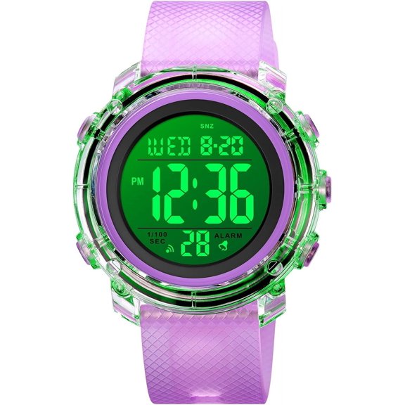 Wrist Watch for Men, Digital Sports Waterproof Watch with Dual Time Chronograph Countdown Alarm Backlight