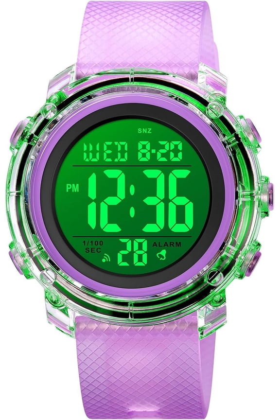 Wrist Watch for Men, Digital Sports Waterproof Watch with Dual Time Chronograph Countdown Alarm Backlight