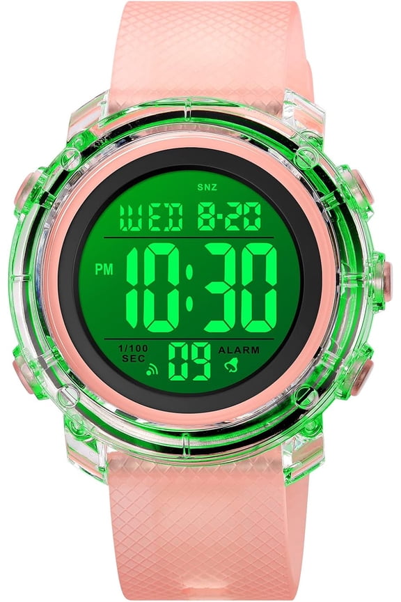 Wrist Watch for Men, Digital Sports Waterproof Watch with Dual Time Chronograph Countdown Alarm Backlight