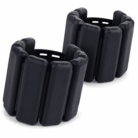 Wrist Weights, 2 Pack 1 lb Each Waterproof Adjustable Ankle Weights for Home Gym Pilates Yoga, Black